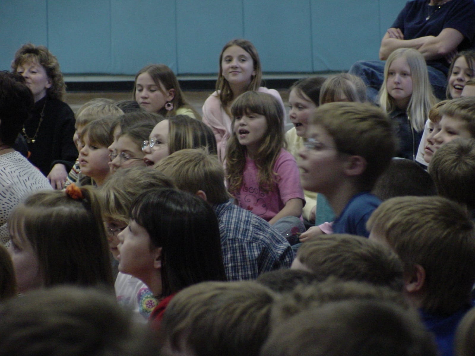 Young audience watching the show