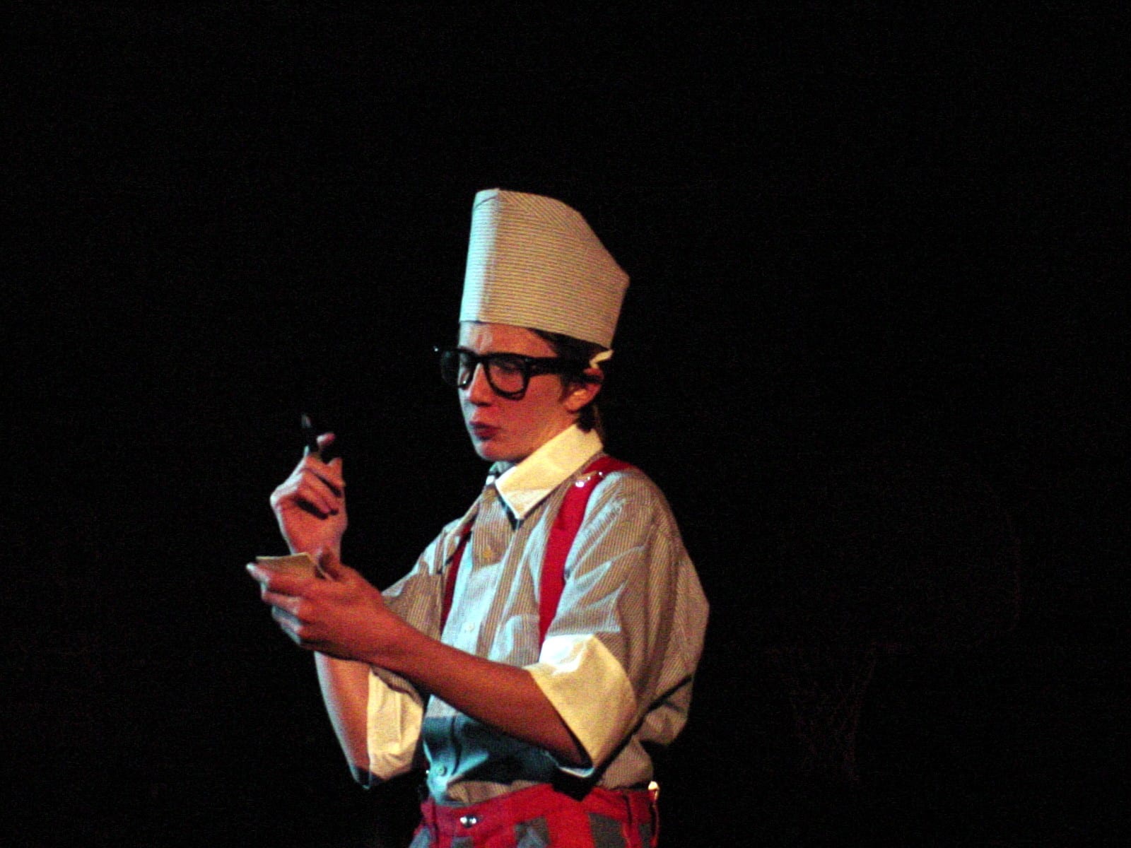 Myron the soda jerk in his paper hat