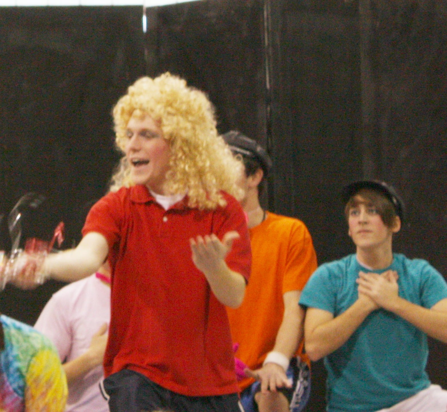 The cast in costume