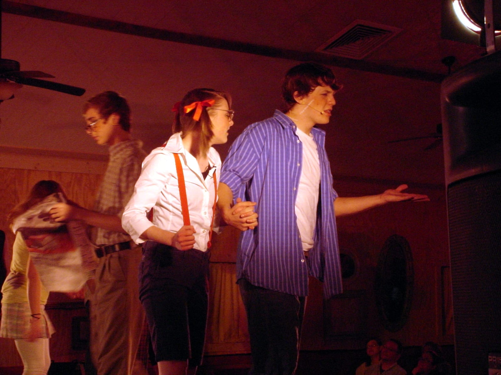 Cast members in costume