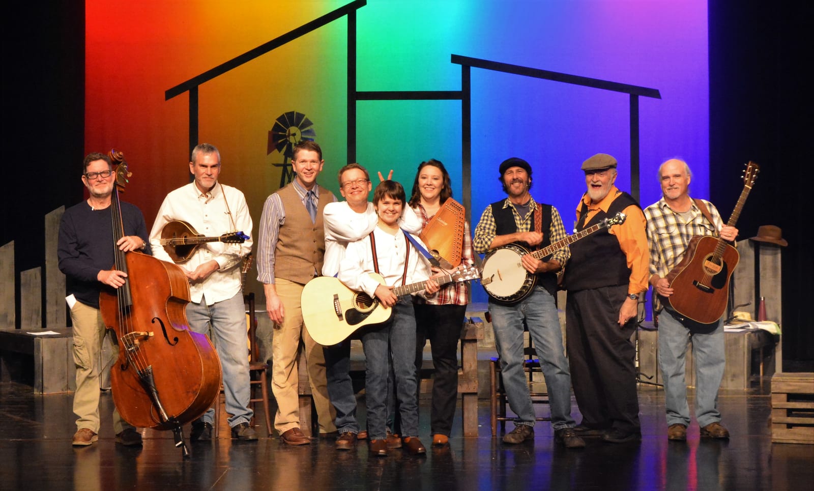 The full company gathers onstage