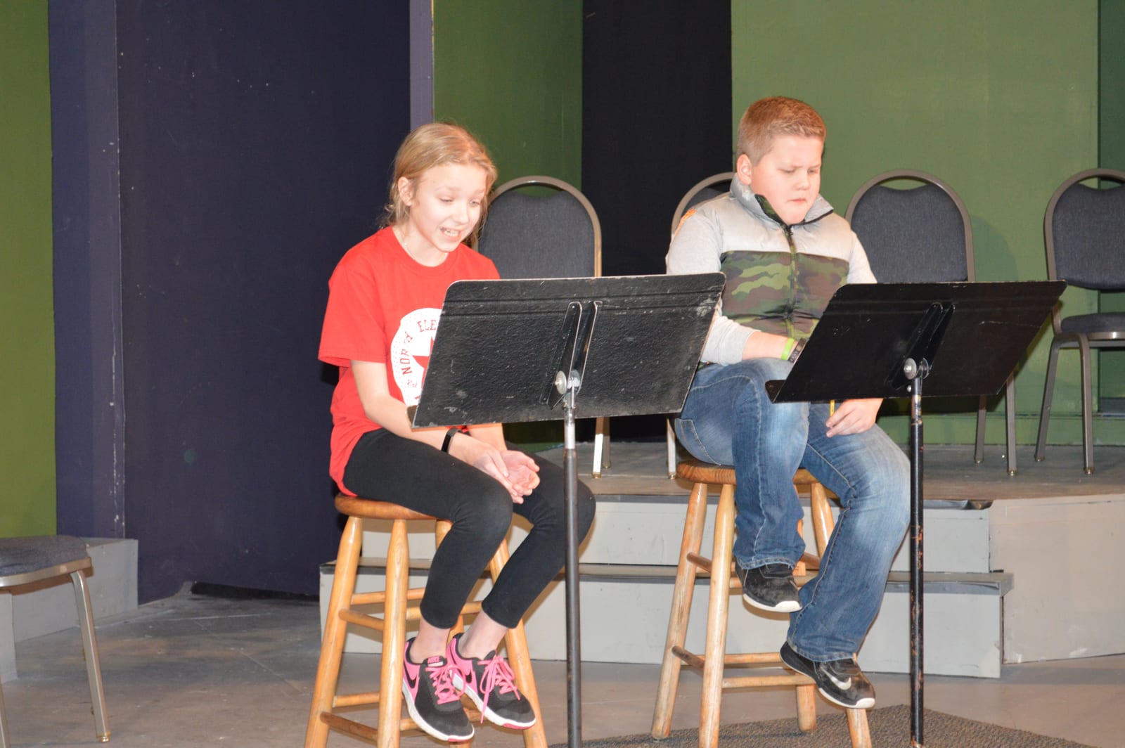Younger readers take their turn at the stands